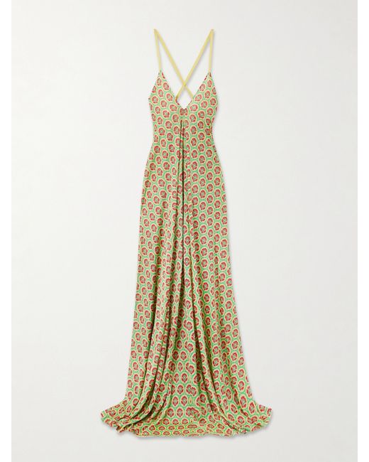 Etro Printed Woven Maxi Dress