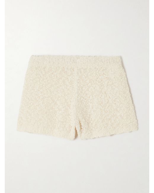 Magda Butrym Cotton-blend Bouclé Shorts Neutral