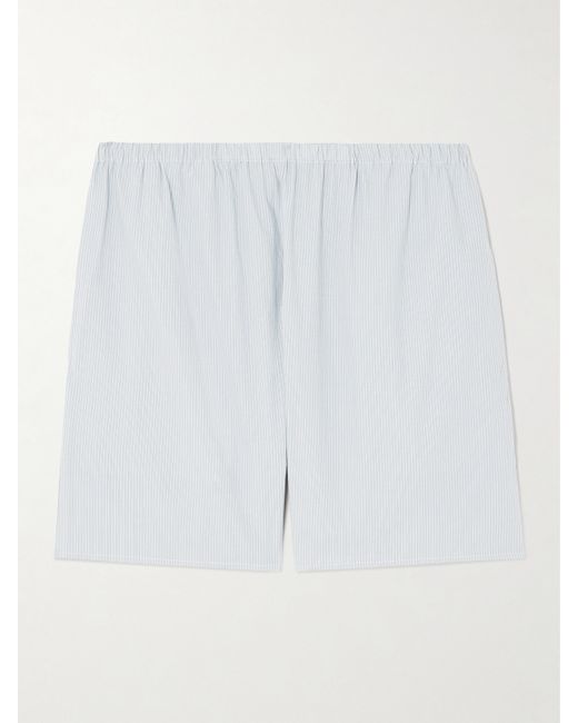 Deiji Studios Striped Organic Cotton Shorts Light