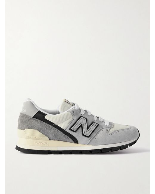 New Balance U996 Mesh And Leather-trimmed Suede Sneakers