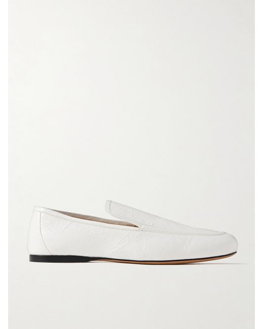 Khaite Alessio Crinkled-leather Loafers
