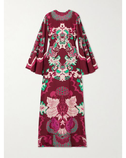 Johanna Ortiz Camino Real Printed Silk-crepe Maxi Dress