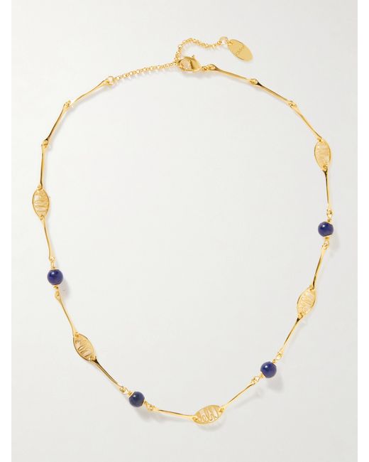 Chloé Darcey Lace tone Lapis Lazuli Necklace