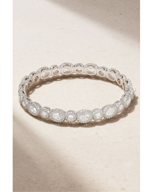 David Morris 18-karat White Diamond Bracelet