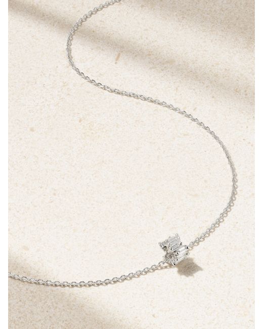 Suzanne Kalan 18-karat White Diamond Necklace