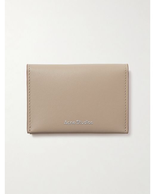 Acne Studios Printed Leather Wallet Taupe