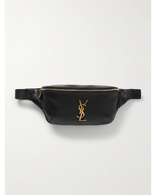 Saint Laurent Cassandre Textured-leather Belt Bag