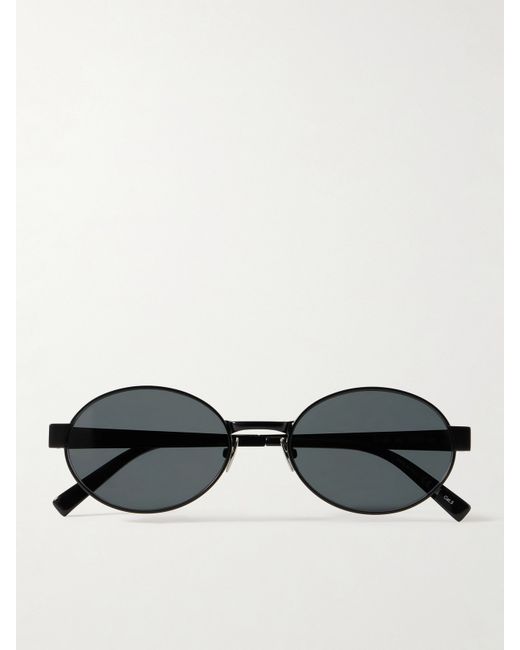 Saint Laurent Oval-frame Metal Sunglasses