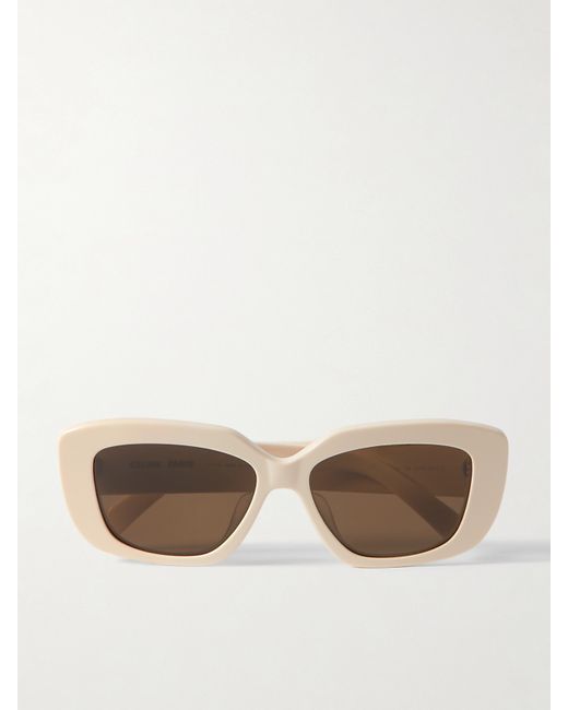Celine Triomphe Rectangular-frame Acetate Sunglasses