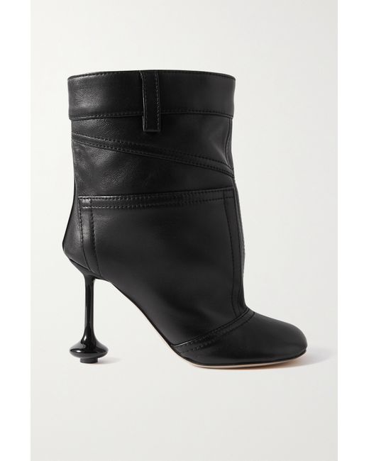 Loewe Toy Paneled Leather Ankle Boots