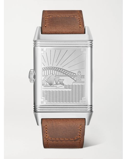 Jaeger-Lecoultre Reverso Classic Sydney Limited Edition Hand-wound 45.6mm Stainless Steel And Leather Watch