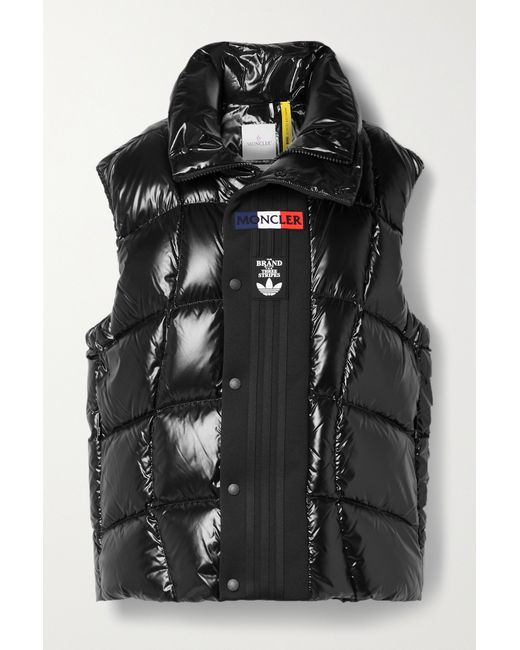 Moncler Genius Adidas Originals Bozon Jersey-trimmed Quilted Glossed-shell Down Vest