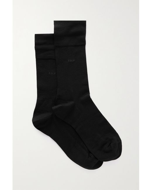 Cdlp Net Sustain Set Of Six Intarsia Organic Cotton-blend Socks