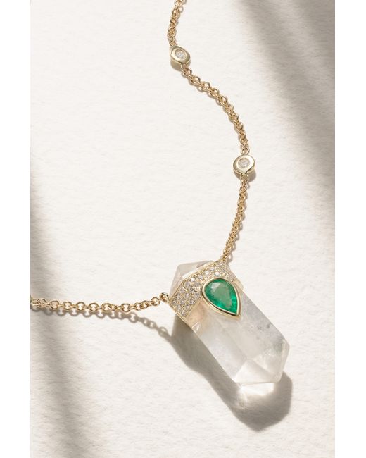 Jacquie Aiche 14-karat Multi-stone Necklace