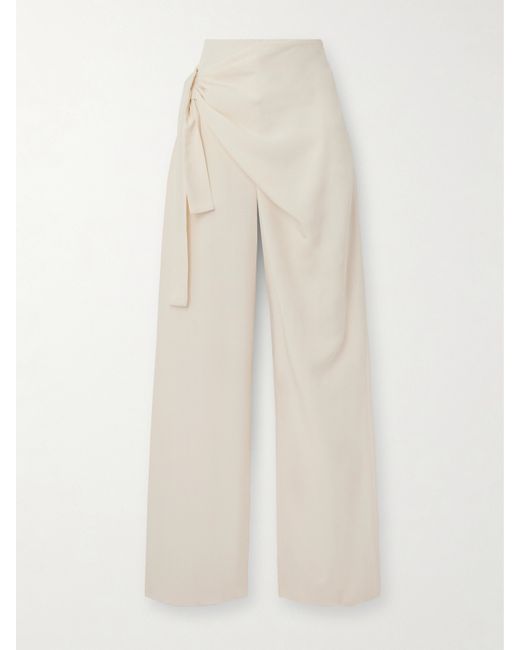 Gauge81 Carlow Knotted Draped Crepe Wide-leg Pants