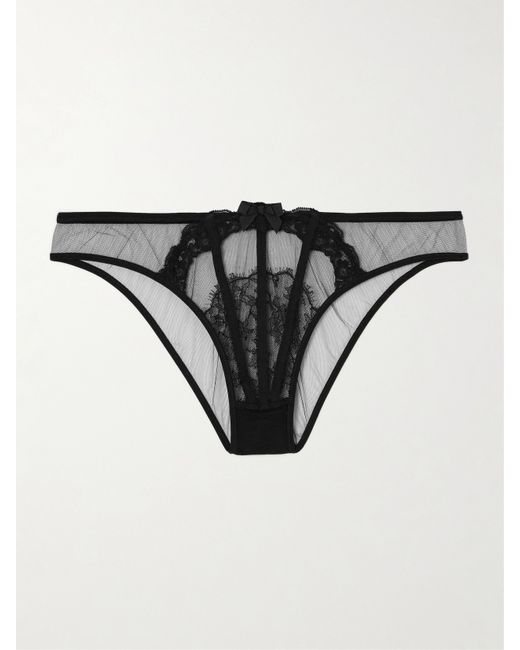 Agent Provocateur Mariann Lace-trimmed Tulle Briefs