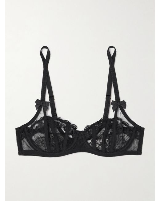 Agent Provocateur Mariann Tulle And Lace Underwired Soft-cup Balconette Bra