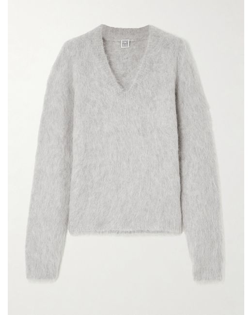 Totême Brushed Alpaca-blend Sweater Light