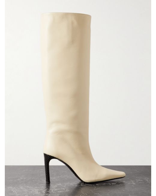 Staud Wally Leather Knee Boots