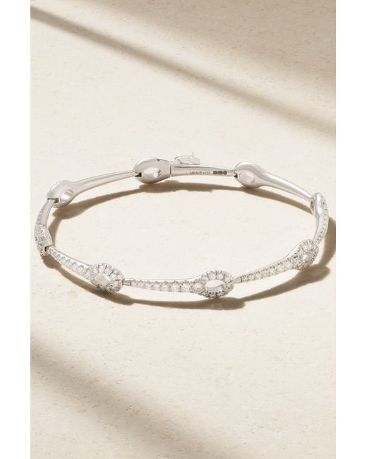 Melissa Kaye Lola Needle 18-karat White Diamond Bracelet