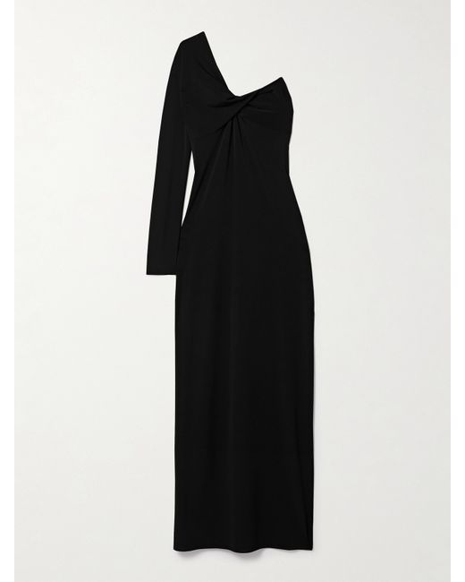 Courrèges One-sleeve Twisted Stretch-jersey Maxi Dress
