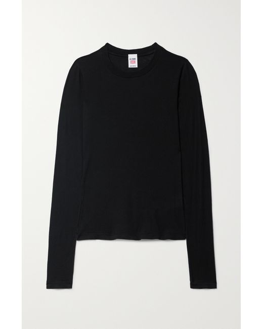 Re/Done Hanes Cotton-jersey Top