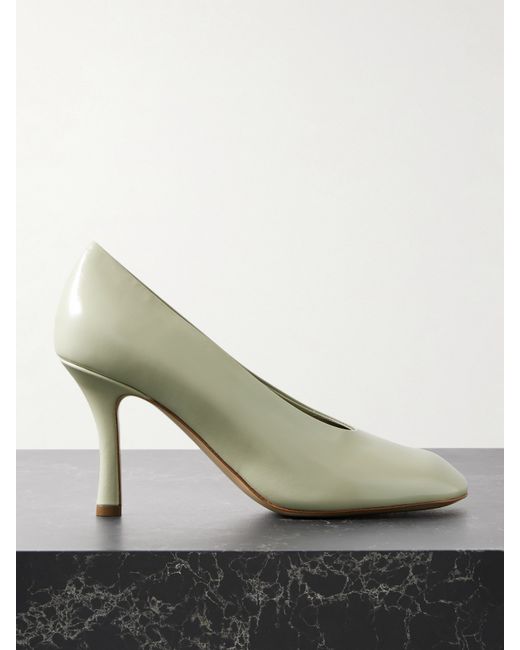 Burberry Glossed-leather Pumps
