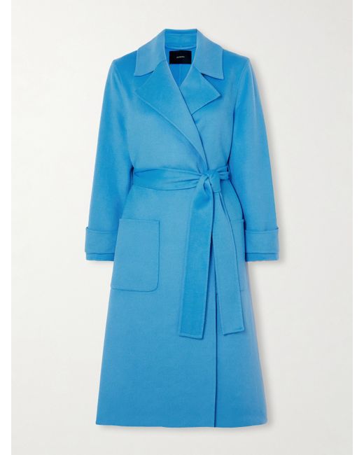 Joseph Arline Belted Double-breasted Wool And Cashmere-blend Coat