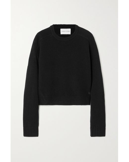Loulou Studio Net Sustain Bruzzi Oversized Cropped Merino Wool And Cashmere-blend Sweater