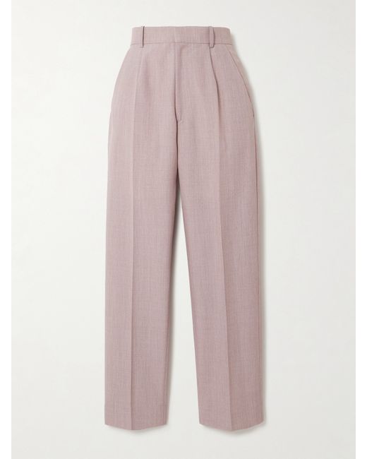 Victoria Beckham Pleated Woven Tapered Pants