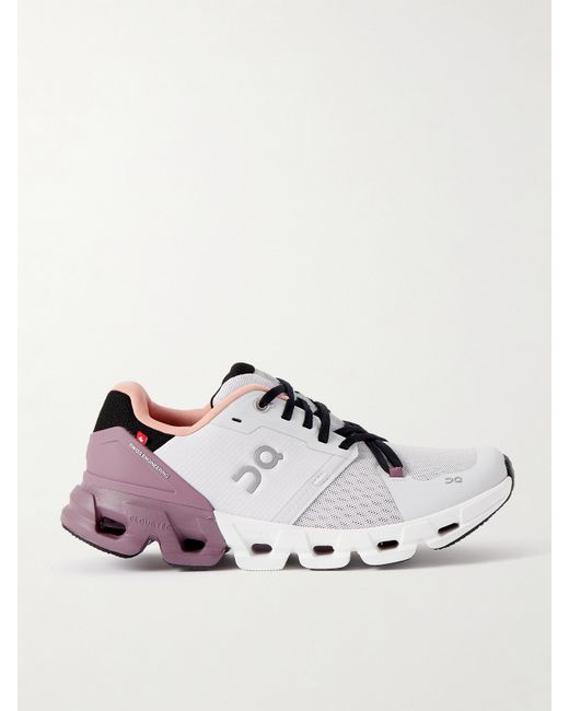 On Cloudflyer 4 Rubber-trimmed block Mesh Sneakers Lilac