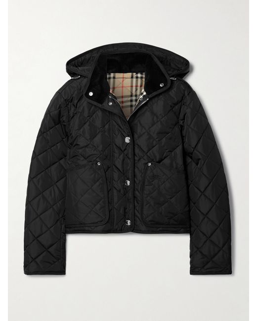 Burberry Grosgrain-trimmed Quilted Shell Jacket