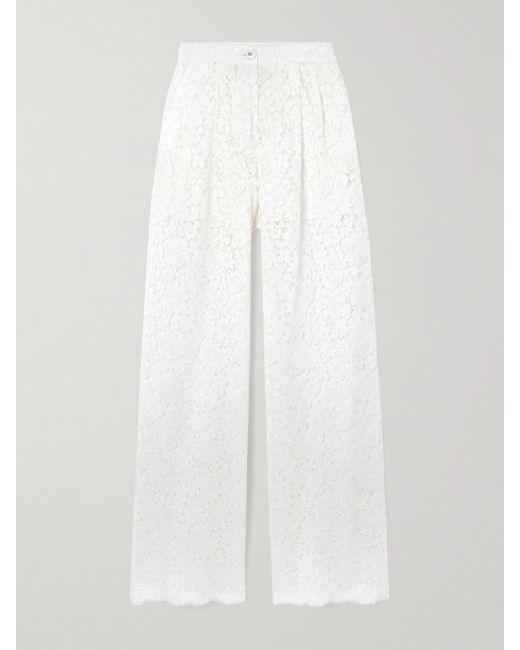 Dolce & Gabbana Corded Lace Wide-leg Pants