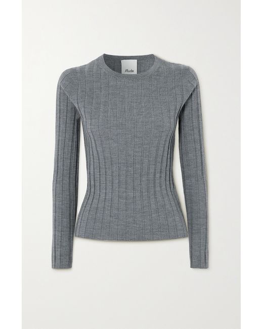Allude Ribbed Wool Top