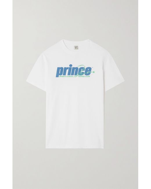 Sporty & Rich Prince Rebound Printed Cotton-jersey T-shirt