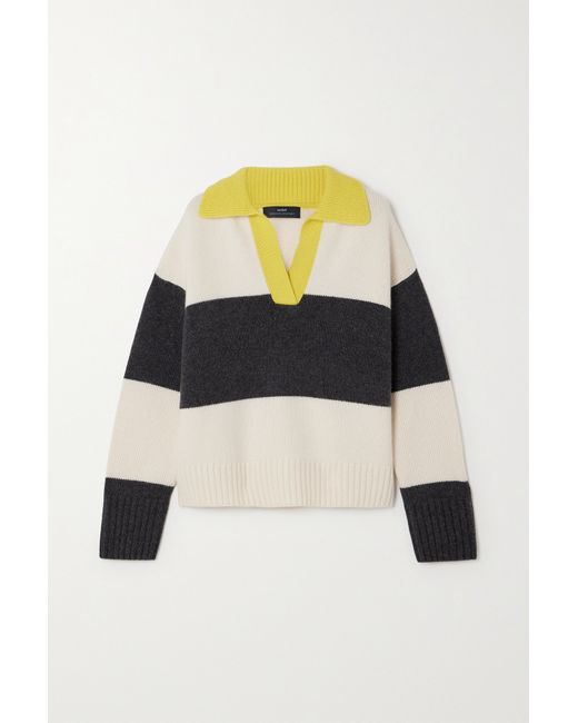 Arch4 Net Sustain Elizabeth Striped Organic Cashmere Sweater