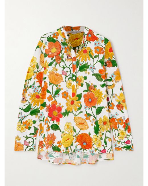 Stella McCartney Net Sustain Floral-print Twill Shirt