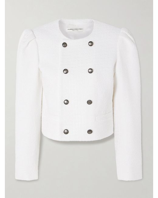 Alessandra Rich Double-breasted Bouclé-tweed Jacket