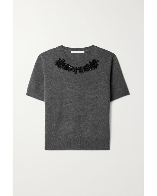 Jason Wu Collection Embellished Wool And Cashmere-blend Sweater