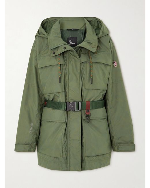 Moncler Grenoble Nuvolau Polartec Belted Hooded Ripstop Jacket