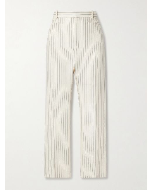 Tom Ford Pinstriped Wool-blend Twill Straight-leg Pants