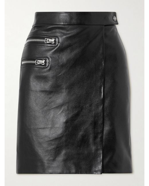Tom Ford Zip-detailed Textured-leather Skirt