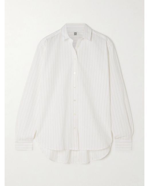 Totême Net Sustain Signature Striped Organic Cotton-poplin Shirt