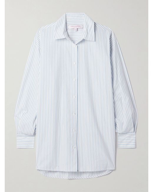 Carolina Herrera Oversized Striped Cotton-poplin Shirt