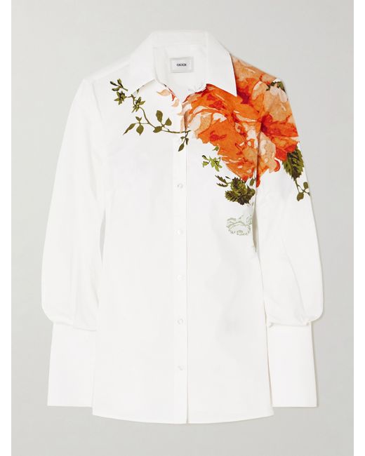 Erdem Floral-print Cotton-poplin Shirt