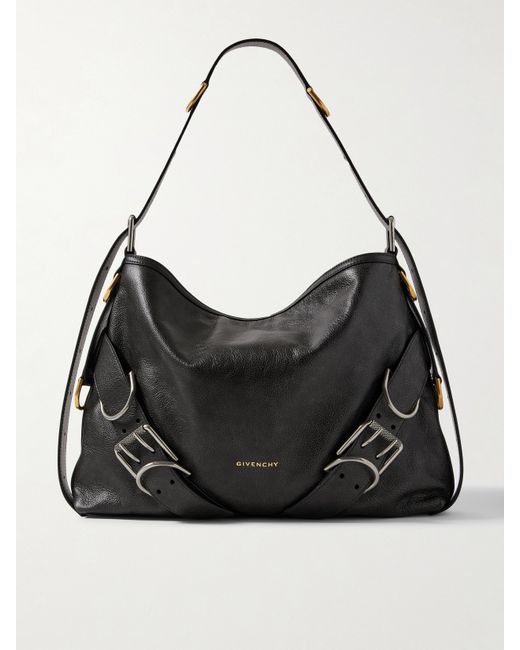 Givenchy Voyou Boyfriend Medium Crinkled-leather Shoulder Bag