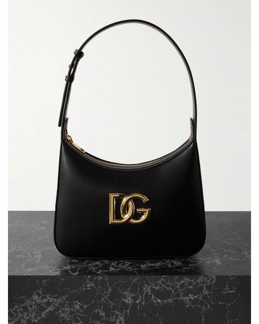 Dolce & Gabbana 3.5 Embellished Leather Shoulder Bag