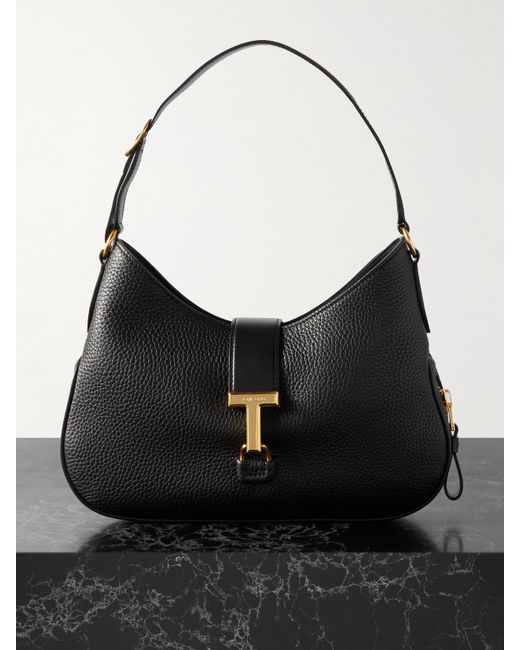 Tom Ford Monarch Smooth And Textured-leather Shoulder Bag