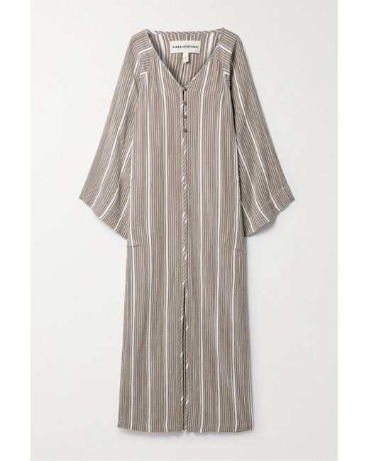 Mara Hoffman Net Sustain Phoebe Striped Organic Cotton Maxi Dress