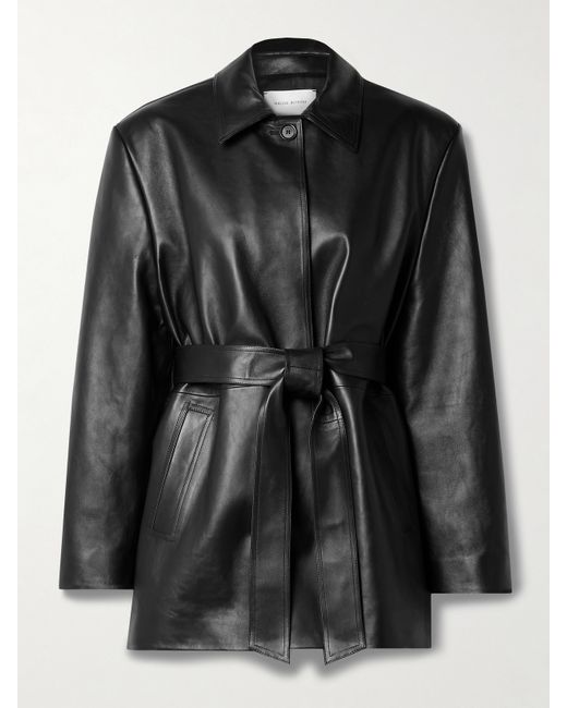 Magda Butrym Belted Leather Jacket